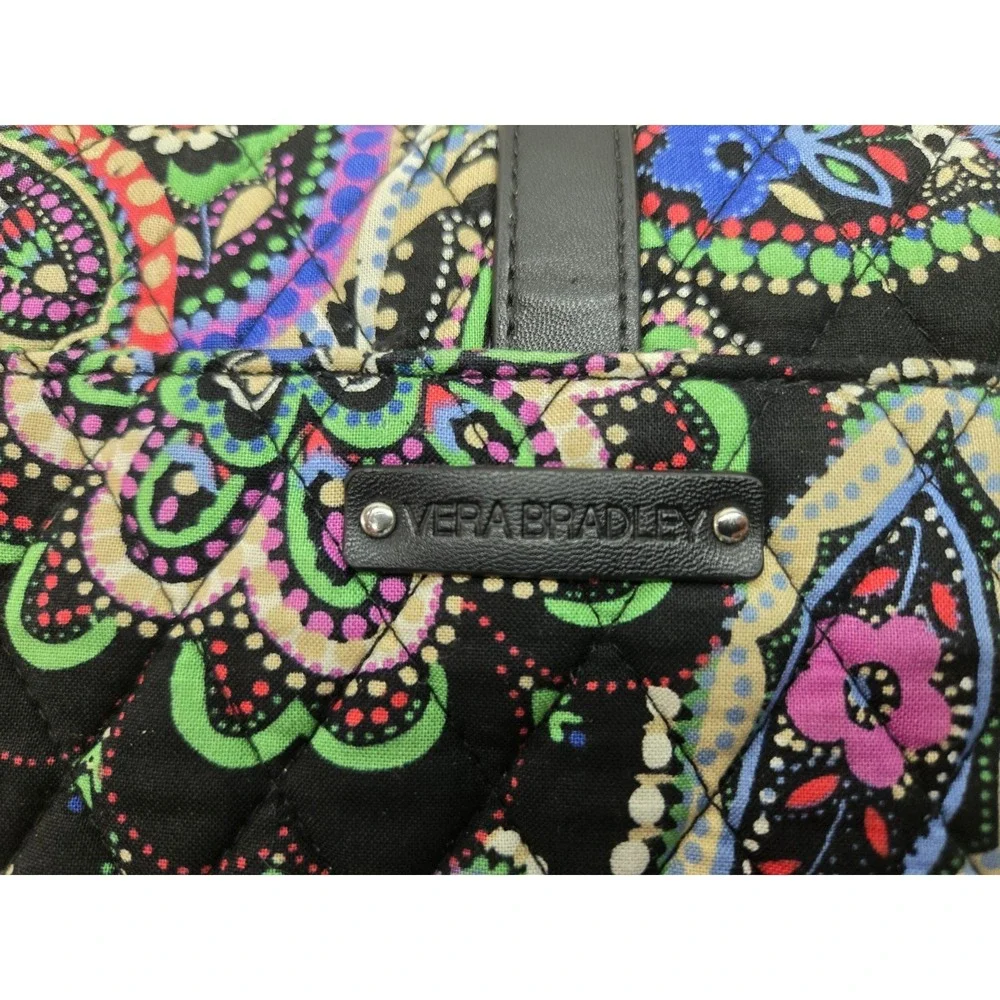 Vera Bradley Slim Saddle Bag Kiev Paisley Black